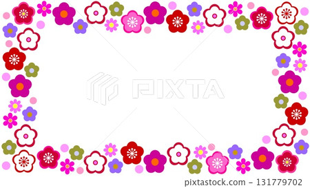梅花框留白 梅花框留白 131779702