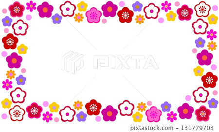 梅花框留白 梅花框留白 131779703