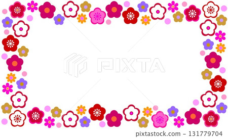 梅花框留白 梅花框留白 131779704