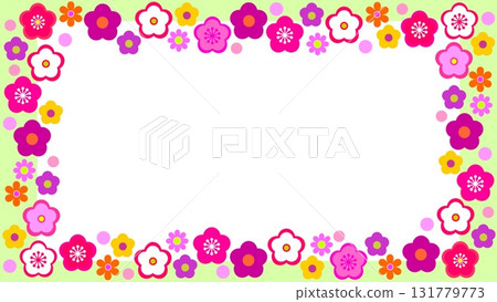 Plum blossom frame white space Plum blossom frame white space 131779773