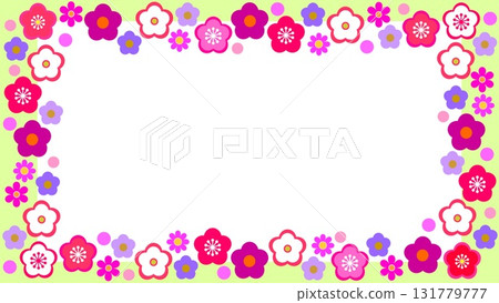 Plum blossom frame white space 131779777