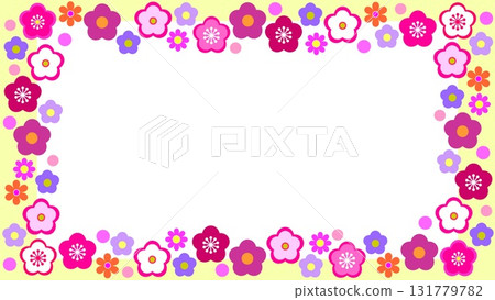 Plum blossom frame white space Plum blossom frame white space 131779782