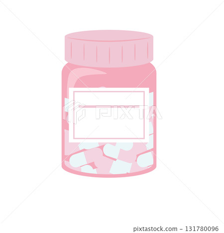 Illustration of over-the-counter medicine in a bottle Illustration of over-the-counter medicine in a bottle 131780096