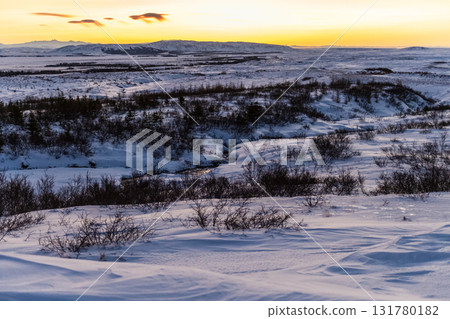 Winter landscape Near Laugarvatn 131780182