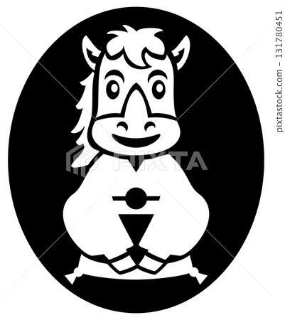 馬年可愛小馬貼紙 131780451