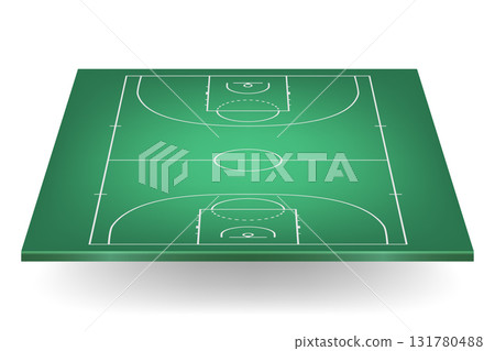 Green Basketball Court. Green Indoor Basketball Court Floor, Top View. Basketball Court Background for Sports Design, Tactics Board, Arena Layout, League Game Green Basketball Court. Green Indoor Basketball Court Floor, Top View. Basketball Court Background for Sports Design, Tactics Board, Arena Layout, League Game 131780488