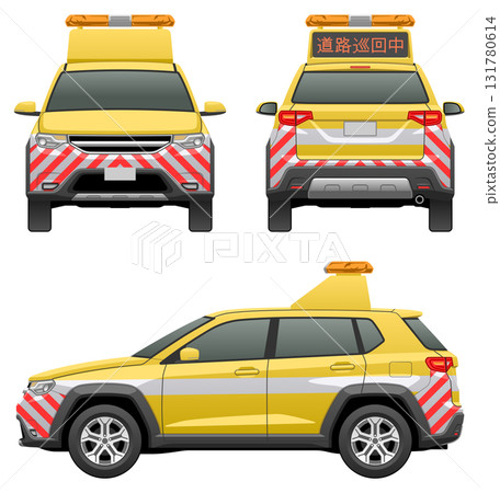 從三個方向看到的汽車插圖(SUV型道路巡邏車) 從三個方向看到的汽車插圖(SUV型道路巡邏車) 131780614