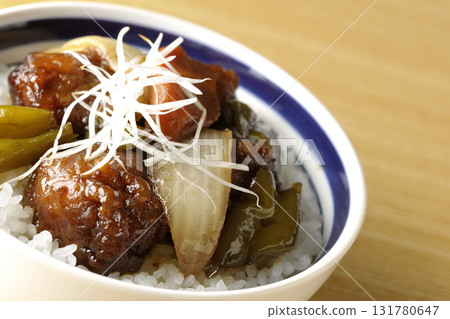 Sweet and sour pork bowl with black vinegar Sweet and sour pork bowl with black vinegar 131780647