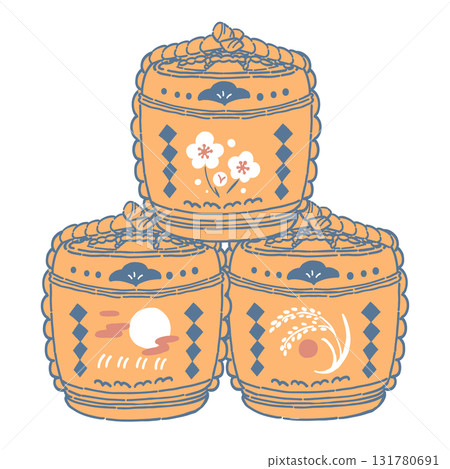 清酒桶的插圖 131780691