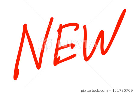 "NEW" handwritten in red "NEW" handwritten in red 131780709