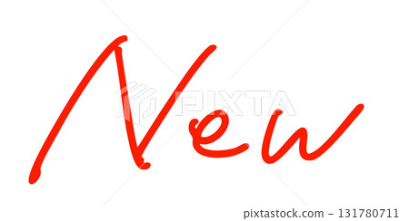 "New" handwritten in red "New" handwritten in red 131780711