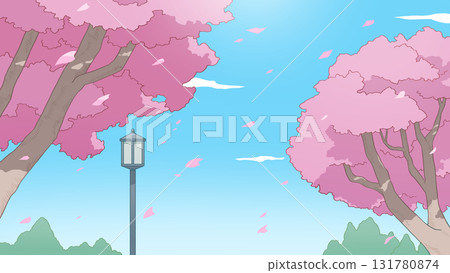 Park 1-1: Cherry Blossoms [Background] 131780874