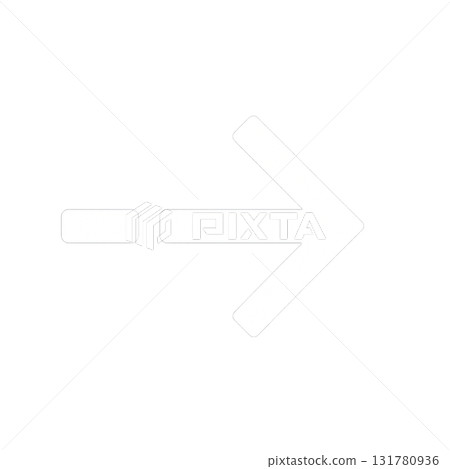 Simple white arrow icon, luminous white arrow mark, bright and clean arrow design material 131780936