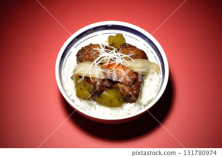 Sweet and sour pork bowl with black vinegar Sweet and sour pork bowl with black vinegar 131780974