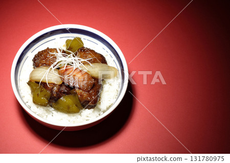 Sweet and sour pork bowl with black vinegar Sweet and sour pork bowl with black vinegar 131780975