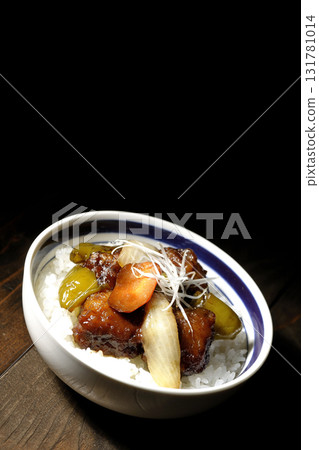Sweet and sour pork bowl with black vinegar Sweet and sour pork bowl with black vinegar 131781014