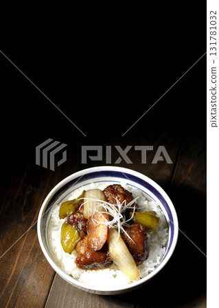 Sweet and sour pork bowl with black vinegar Sweet and sour pork bowl with black vinegar 131781032