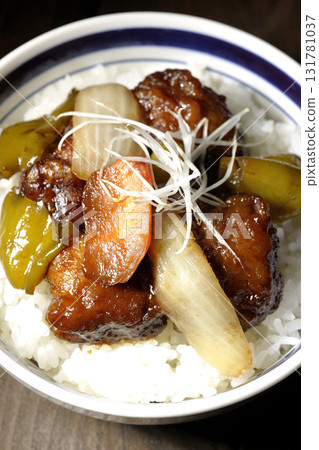 Sweet and sour pork bowl with black vinegar Sweet and sour pork bowl with black vinegar 131781037