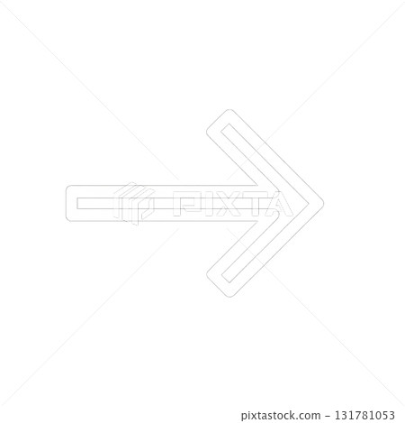 Simple white arrow icon, luminous white arrow mark, bright and clean arrow design material 131781053