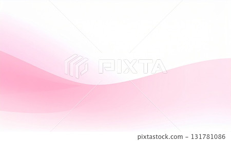 粉紅絲帶運動，女性科技，母親節圖片。柔和的抽象背景，流動的淡粉紅色和白色曲線。 131781086