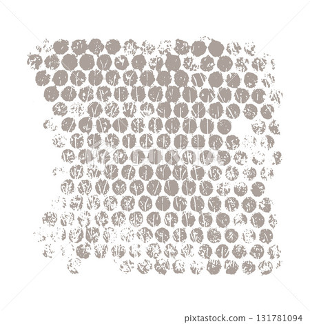 Imprint of air bubble wrap texture is monochrome. Isolated on white background. Imprint of air bubble wrap texture is monochrome. Isolated on white background. 131781094