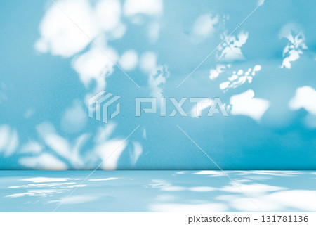 Blue Background for Presentation Abstract Studio Cyan Template Business Kitchen House Table Building Light Spaec Wall Interior Room Plant Shadow Window Desk Floor Bar Concrete Gradien Stone Podium 131781136