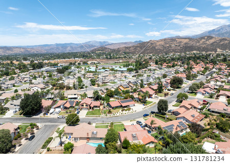 Aerial view of Yucaipa city, in San Bernardino County, California, United States Aerial view of Yucaipa city, in San Bernardino County, California, United States 131781234