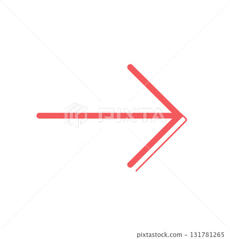 鮮紅色的箭頭圖標,紅色箭頭標記用於強調,醒目的紅色方向標誌 鮮紅色的箭頭圖標,紅色箭頭標記用於強調,醒目的紅色方向標誌 131781265
