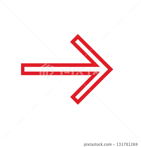 鮮紅色的箭頭圖標,紅色箭頭標記用於強調,醒目的紅色方向標誌 鮮紅色的箭頭圖標,紅色箭頭標記用於強調,醒目的紅色方向標誌 131781269
