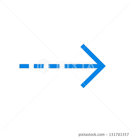 A refreshing blue arrow icon, a reliable blue color arrow mark, a simple and clean blue direction sign 131781357