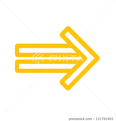 明亮的黃色箭頭圖標,警告的黃色箭頭標記,積極醒目的黃色方向標誌 明亮的黃色箭頭圖標,警告的黃色箭頭標記,積極醒目的黃色方向標誌 131781403