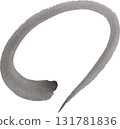 A circle drawn lightly with ink Vector 131781836