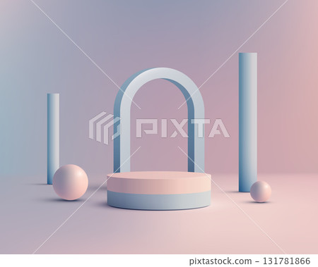 minimalist pastel 3d geometric background with product display pedestal podium spheres and arch in soft pink blue gradient for mockup showcase cosmetic promotion design branding minimalist pastel 3d geometric background with product display pedestal podium spheres and arch in soft pink blue gradient for mockup showcase cosmetic promotion design branding 131781866