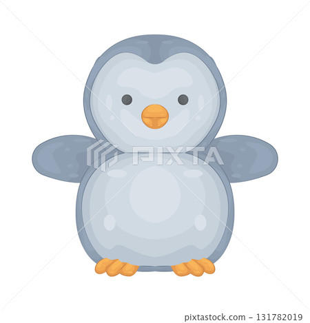 Illustration of penguin stuffed animal Illustration of penguin stuffed animal 131782019