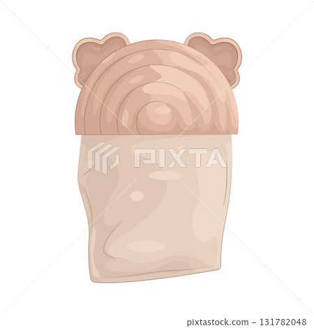 Illustration of Rainbow Teething Mitten Illustration of Rainbow Teething Mitten 131782048