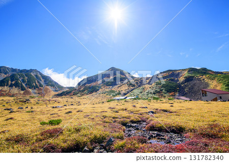 Tateyama Kurobe Alpine Route, Murodo Plain in Autumn, Autumn Leaves and Mount Jodo, Toyama Prefecture 131782340