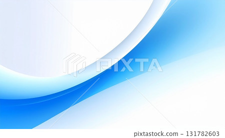 清新的商業導向的抽象的背景設計，帶有流動的藍白曲線，可用於 PowerPoint 或文件封面 131782603