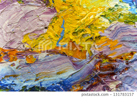 Colorful Paint Strokes art background  131783157