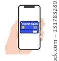 Smartphone screen credit card illustration 131783289