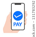 Smartphone screen electronic money pay illustration 131783292