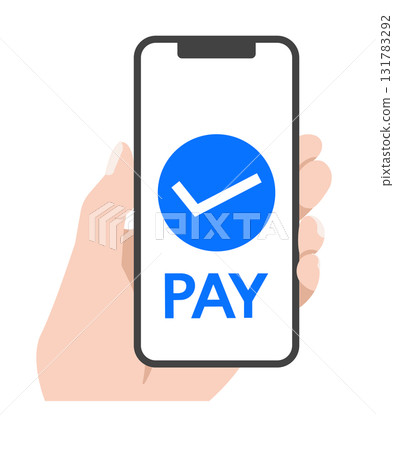 Smartphone screen electronic money pay illustration 131783292