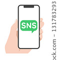 Smartphone screen check mark illustration 131783293