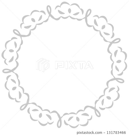 Gray ribbon-like decorative lace frame Gray ribbon-like decorative lace frame 131783466