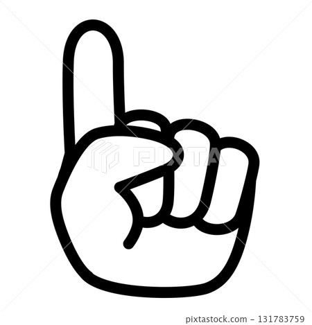 A simple illustration of a pointing finger 131783759