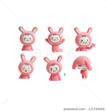 兔子角色 6 姿勢集 兔子角色 6 姿勢集 131784009