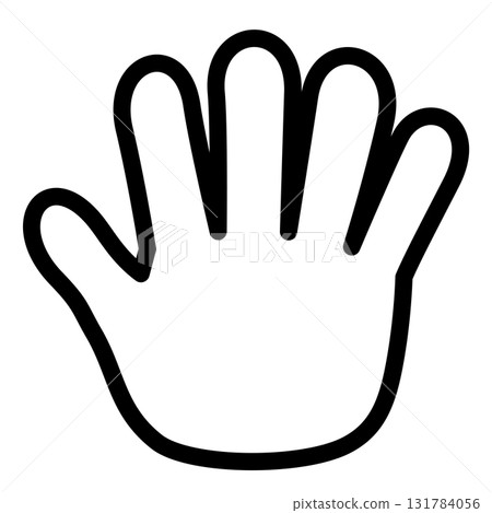 Illustration of an open hand making a stop sign Illustration of an open hand making a stop sign 131784056