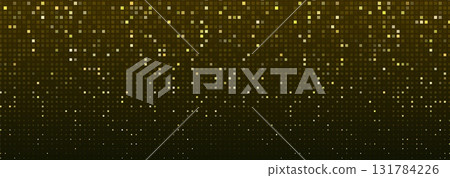Bg pixel mosaic with golden and brown squares 131784226