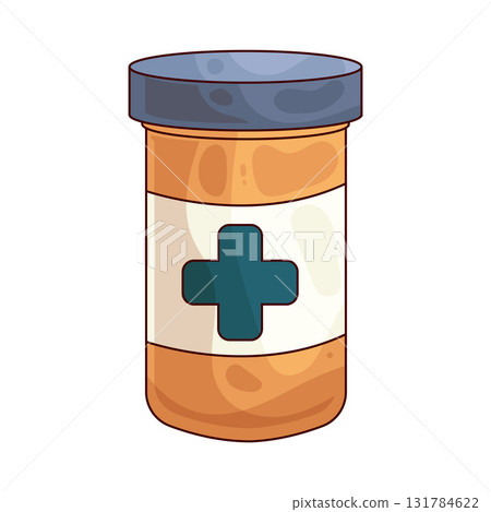 illustration of Pill Bottle 131784622