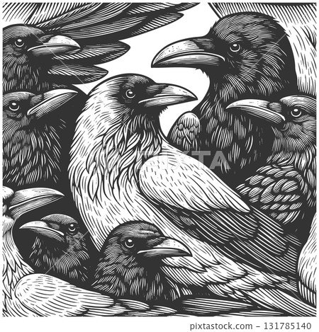White Crow Among Black Crows Metaphor Concept 131785140