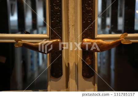sylt old church St Severin whaling whale doors knob 131785157
